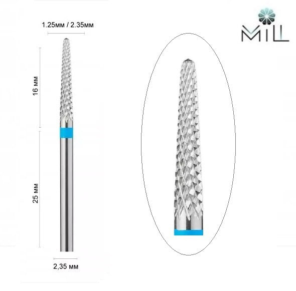 194.190.023 Carbide drill bit needle, blue image 0