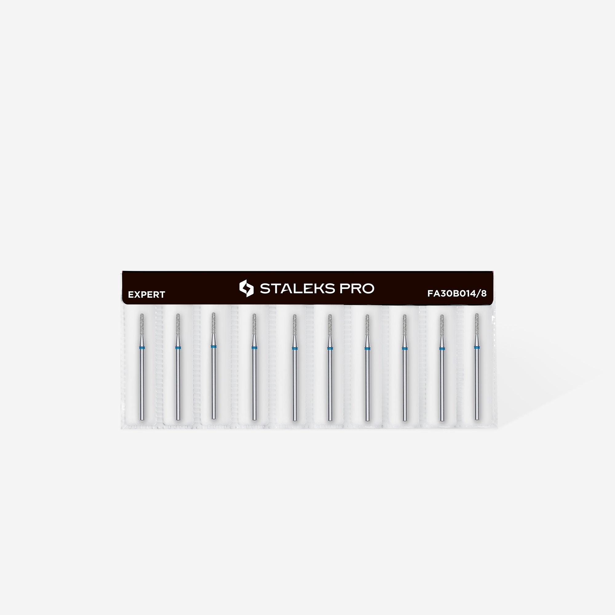 Diamond nail drill bit rounded cylinder blue EXPERT head diameter 1.4 mm / working part 8 mm