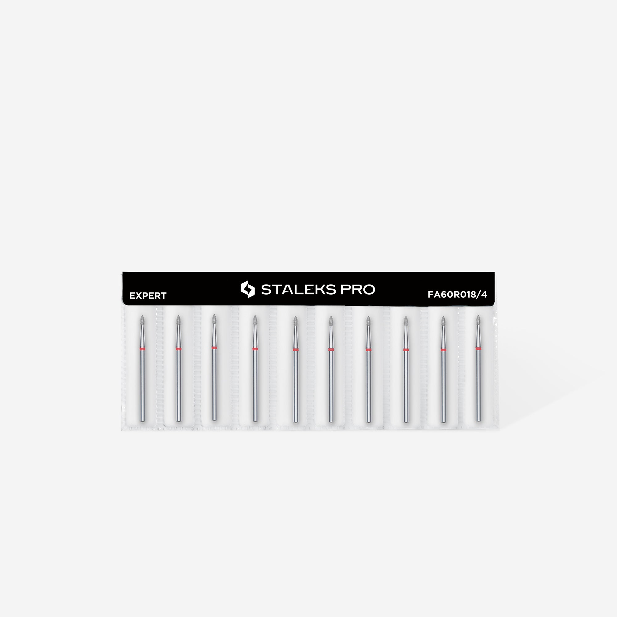 Diamond nail drill bit pointed bud red EXPERT head diameter 1.8 mm / working part 4 mm