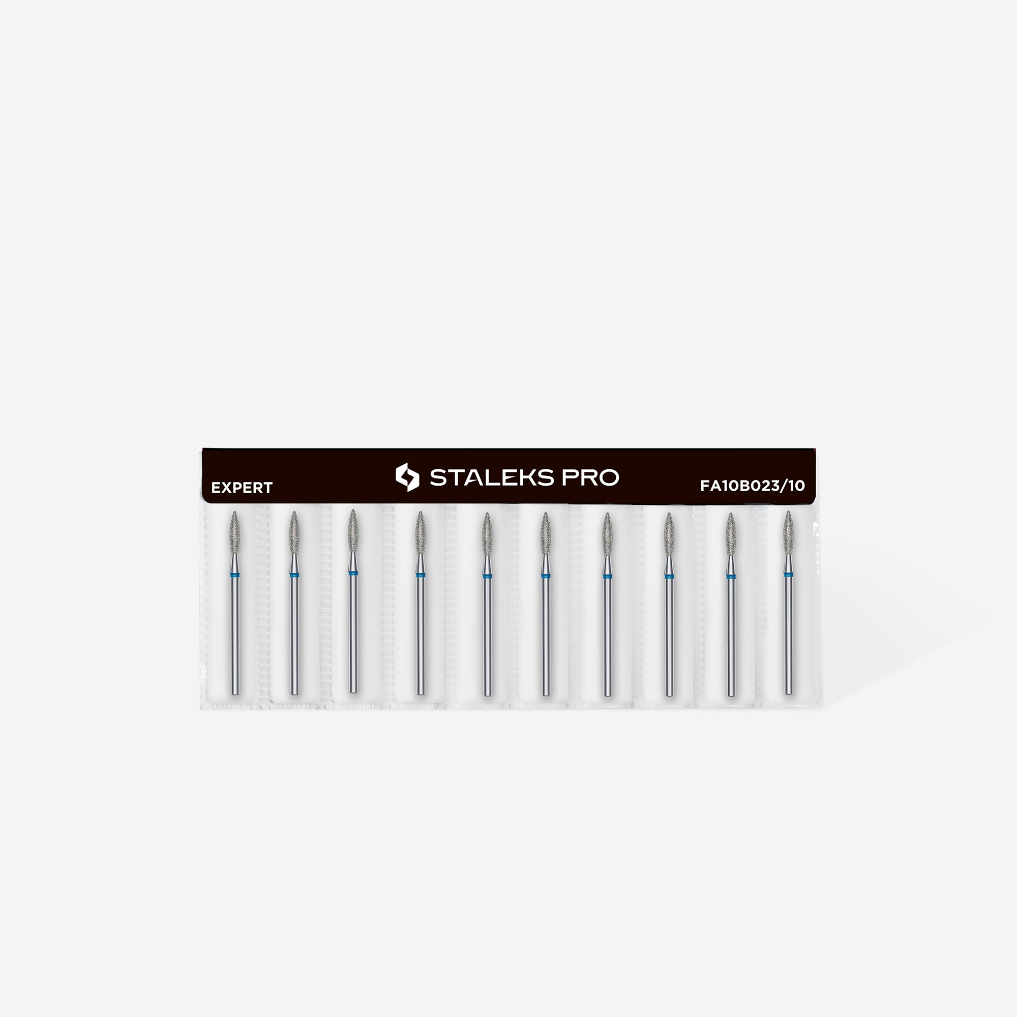 Diamond nail drill bit flame blue EXPERT head diameter 2.3 mm / working part 10 mm