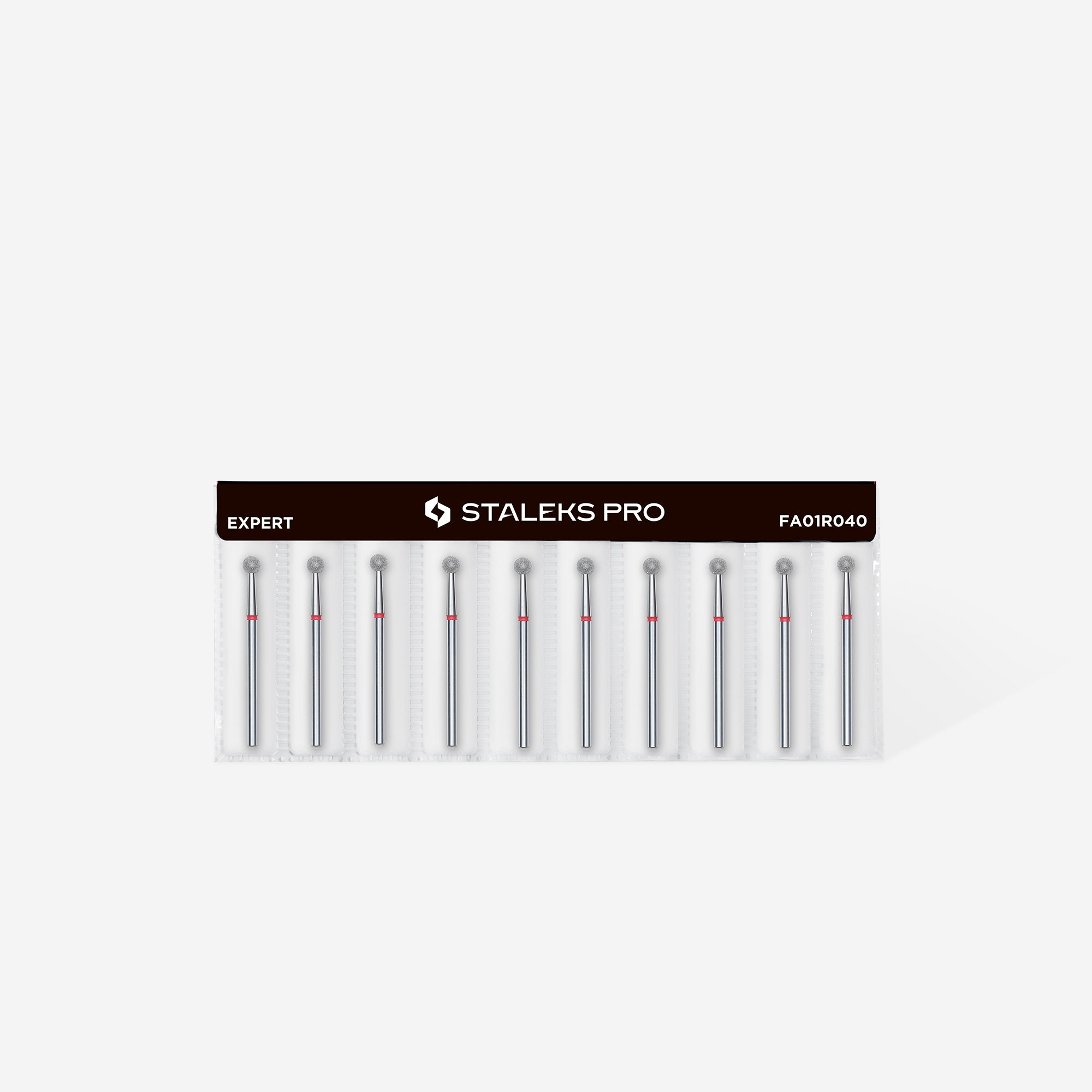 Diamond nail drill bit ball red EXPERT head diameter 4 mm