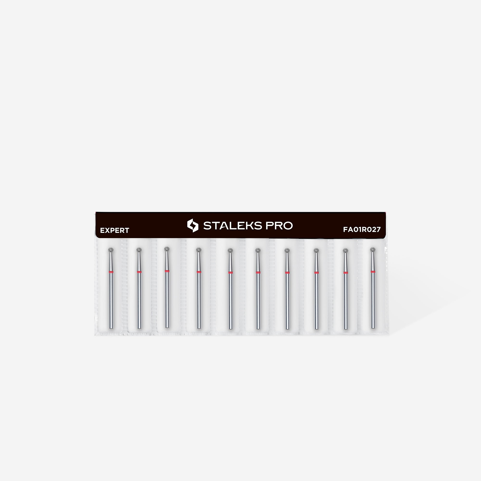 Diamond nail drill bit ball red EXPERT head diameter 2.7 mm