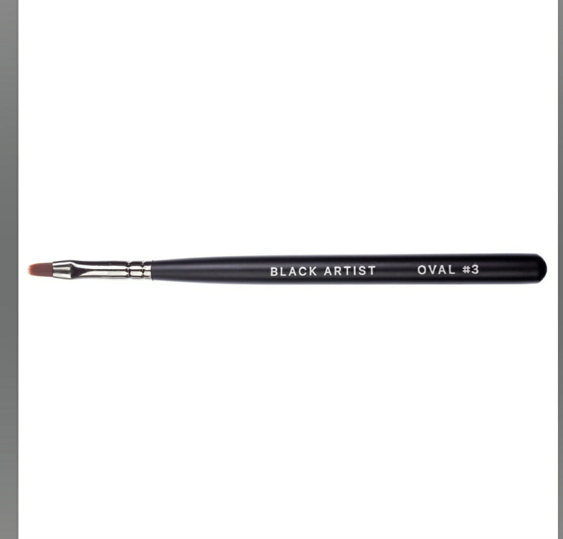 Gel brush Black Artist, 3, oval, nylon pile image 1