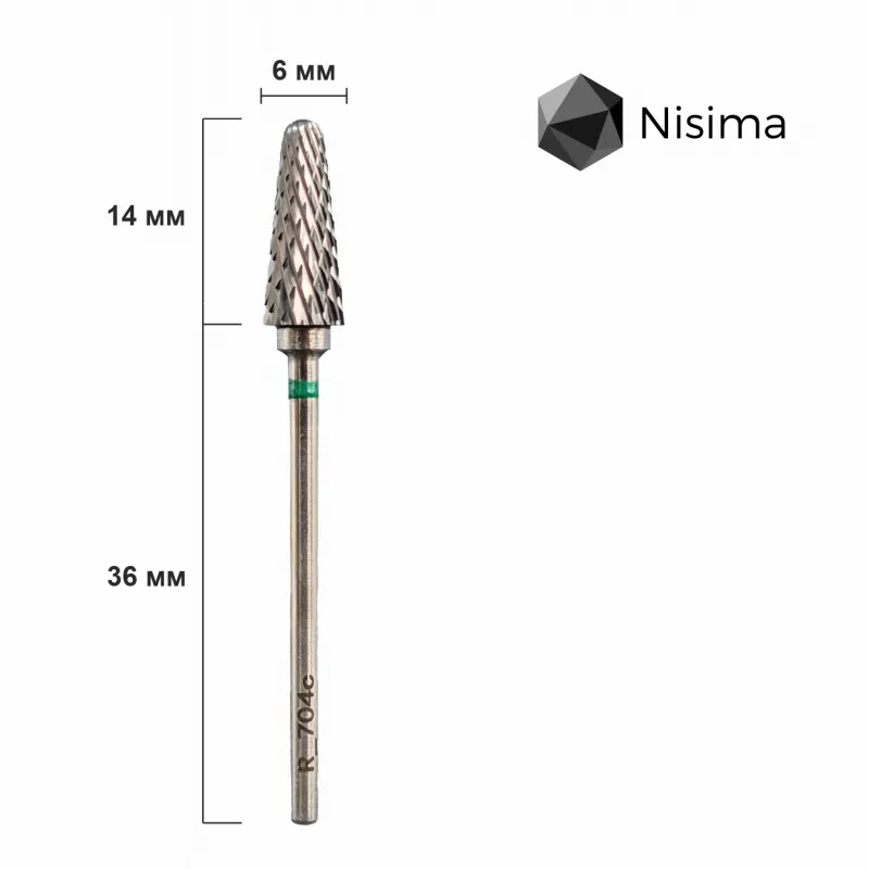 L(R)_704c Carbide drill bit cone, green image 1