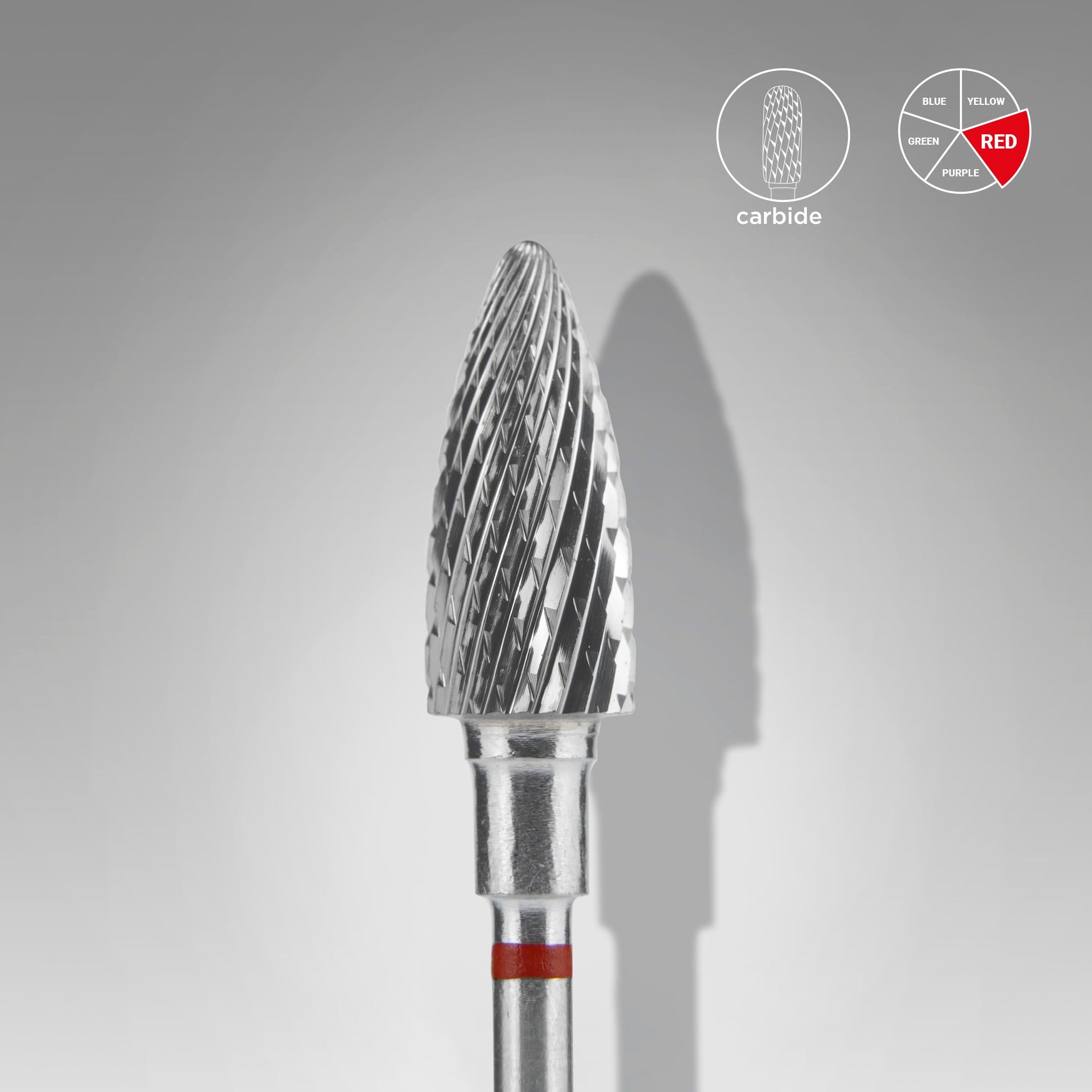 Carbide nail drill bit pinecone red EXPERT head diameter 6 mm / working part 14 mm