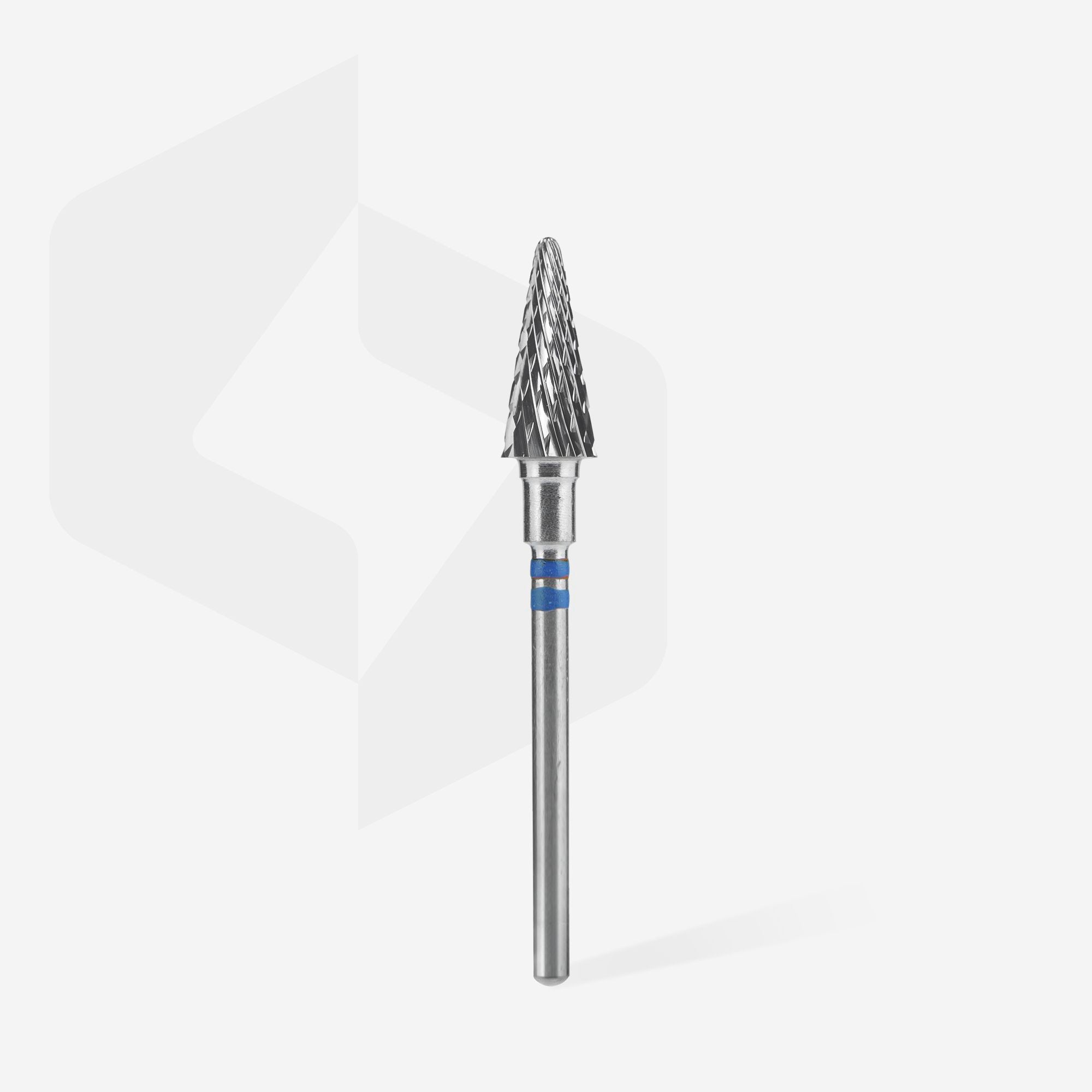 Carbide nail drill bit for left-handed users, cone blue EXPERT head diameter 6 mm / working part 14 mm