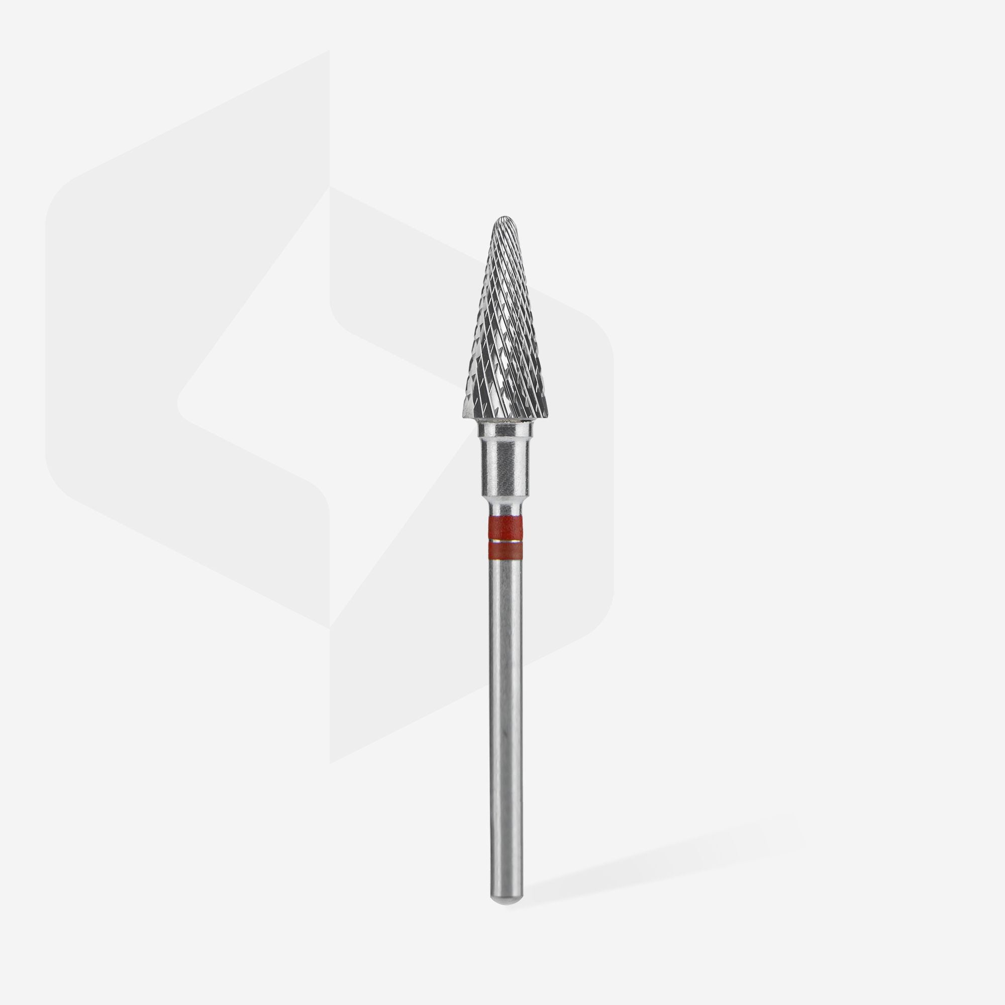 Carbide nail drill bit for left-handed users, cone red EXPERT head diameter 6 mm / working part 14 mm