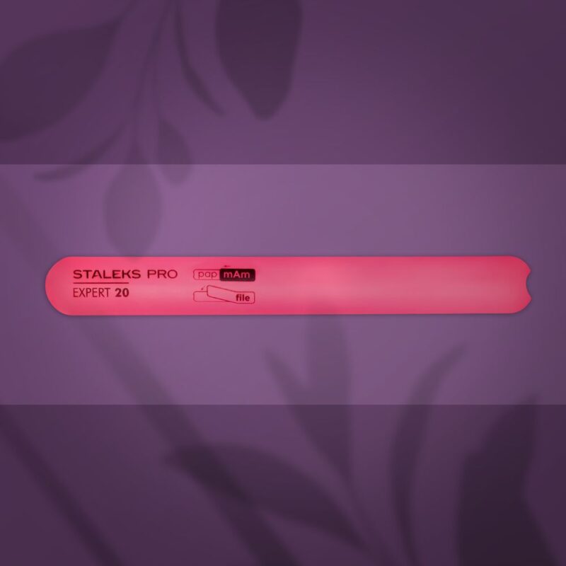 Straight plastic slanted nail file (base) EXPERT 20