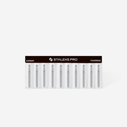 Diamond nail drill bit ball red EXPERT head diameter 2.5 mm