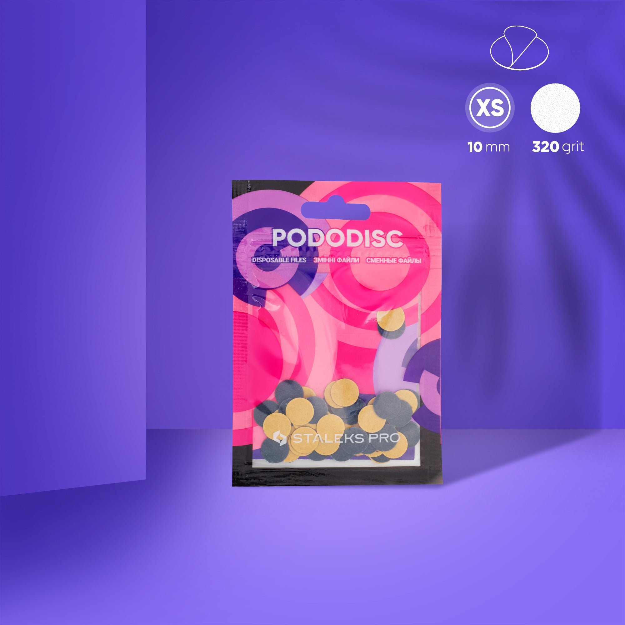 PDF-10-320  REFILL PADS FOR PEDICURE DISC STALEKS PRO XS 320 GRIT (50 PC) image 0