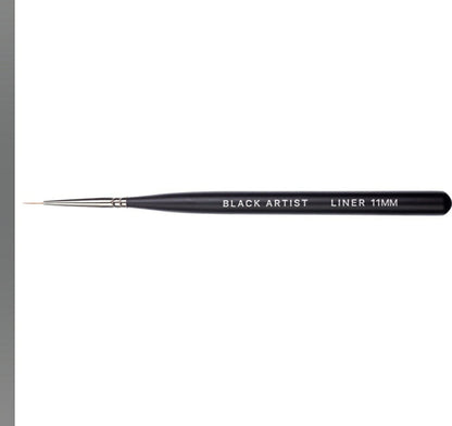 Gel art  brush Liner, Black Artist 11 mm, nylon pile image 1