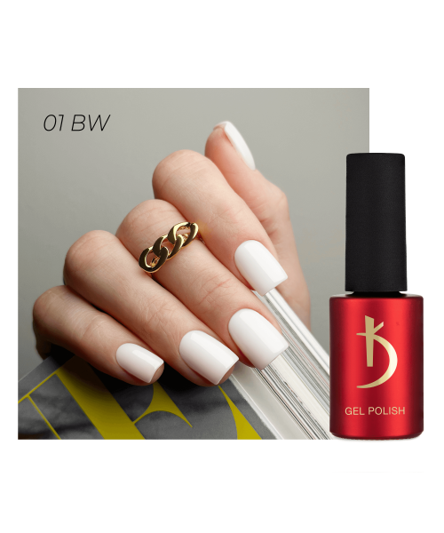 01BW Gel Polish Black and White 7 ml image 0