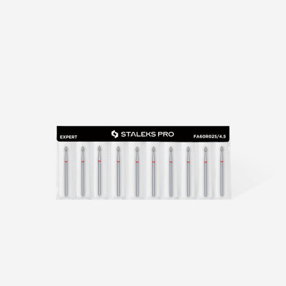 Diamond nail drill bit pointed bud red EXPERT head diameter 2.5 mm / working part 4.5 mm