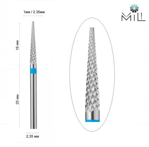 175.190.023 Carbide drill bit needle, blue image 0