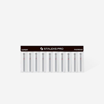 Diamond nail drill bit ball red EXPERT head diameter 4 mm