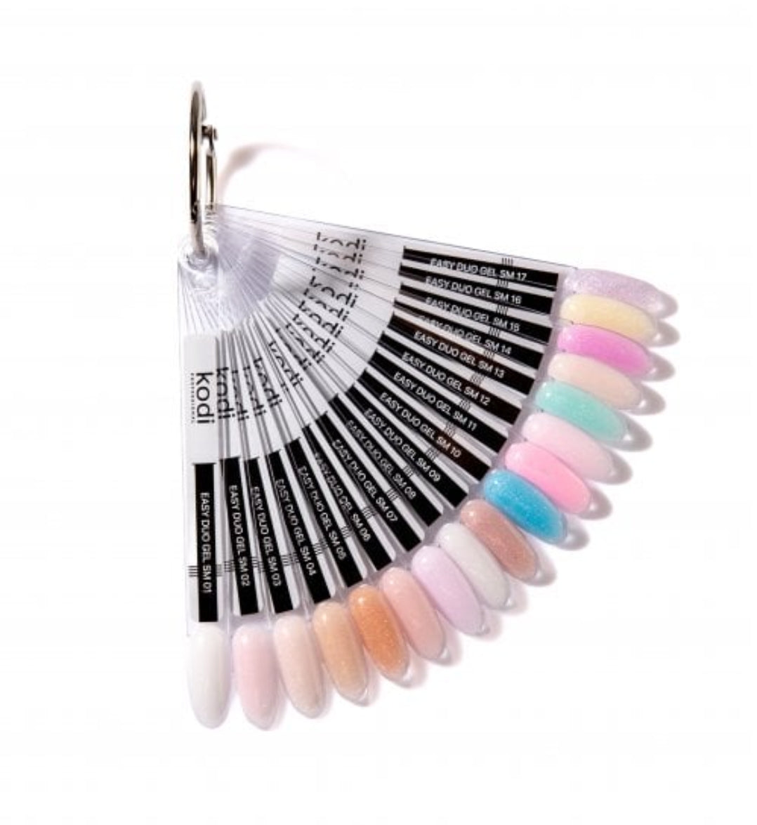 Palette of acrylic-gel Easy Duo Gel 17 tips "Sparkle mood" image 0