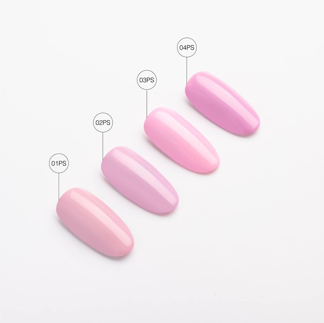 Palette of gel polishes "Pink Silk" 4 tips image 2