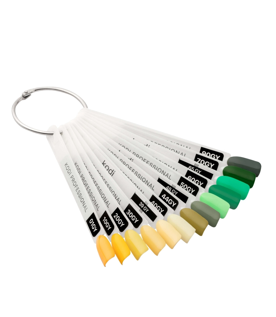 Palette of gel polishes "Green and Yellow " 13 tips  image 0