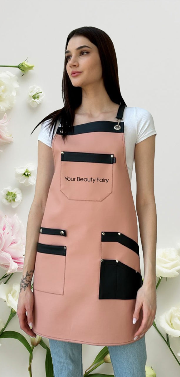 Apron Eco leather pink/black  image 0
