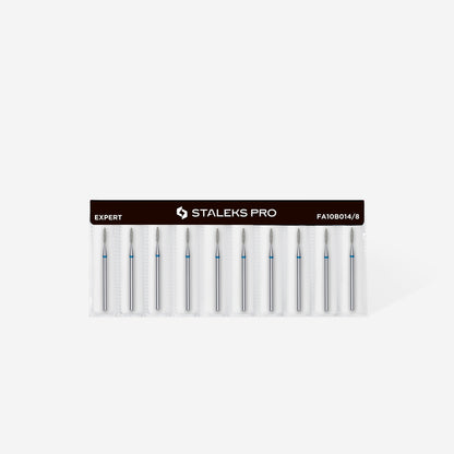 Diamond nail drill bit flame blue EXPERT head diameter 1.4 mm / working part 8 mm