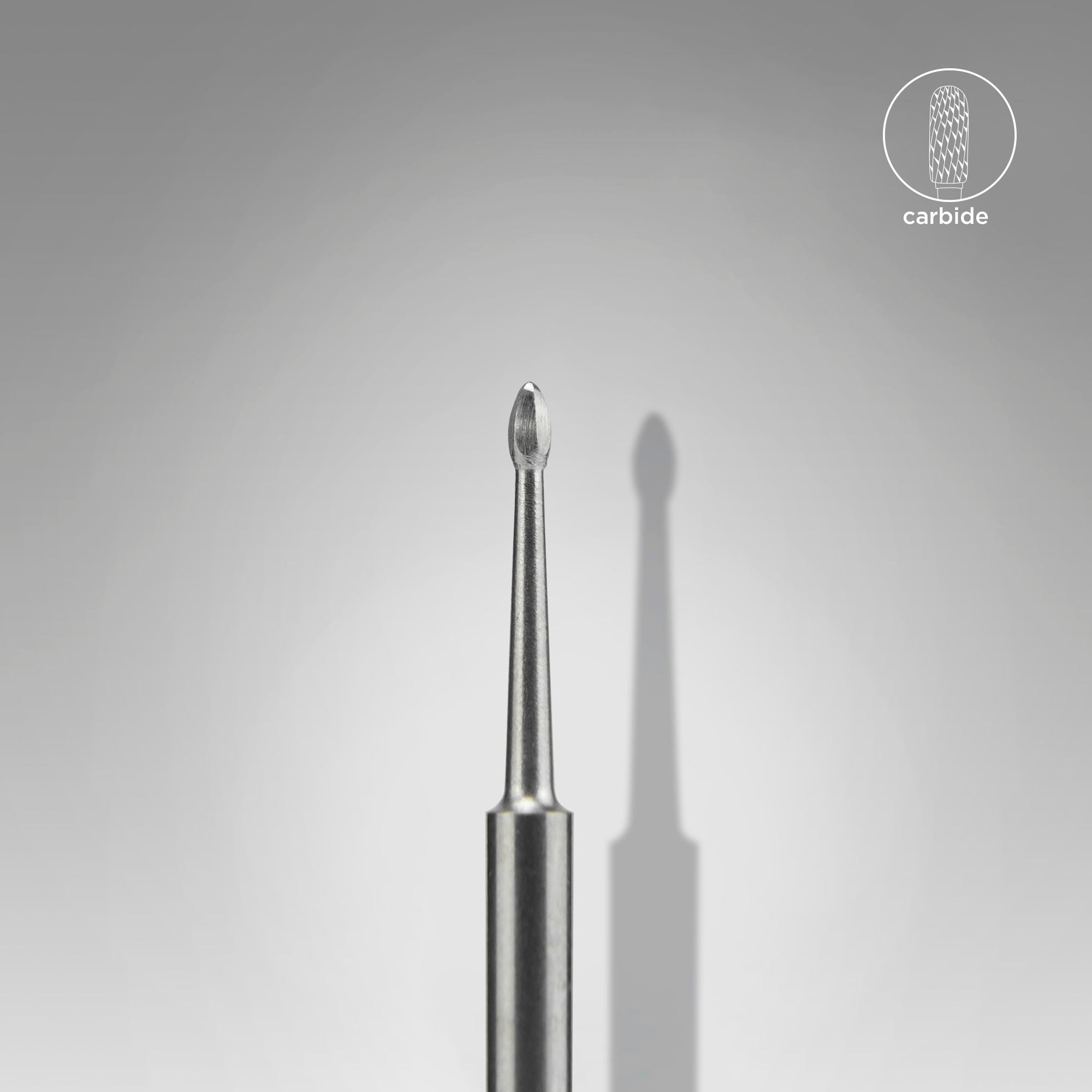 Carbide nail drill bit nail cleaner mini EXPERT head diameter 1.2 mm / working part 2.5 mm