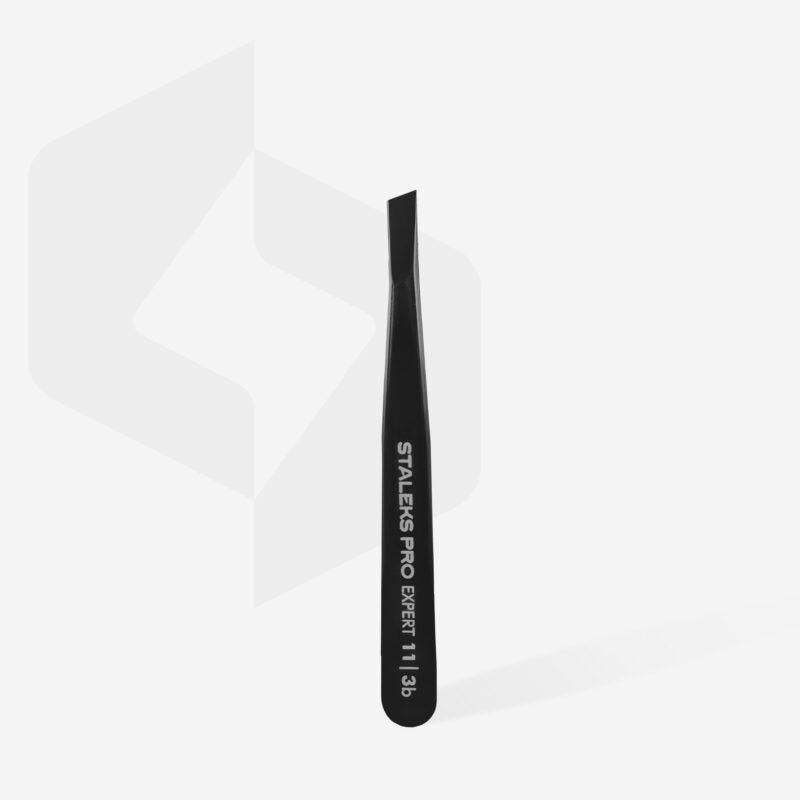 Eyebrow tweezers black EXPERT 11 TYPE 3b (wide bevelled)