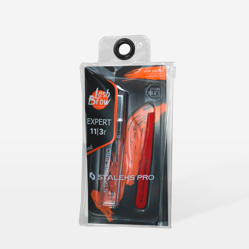 Eyebrow tweezers red EXPERT 11 TYPE 3r (wide bevelled)