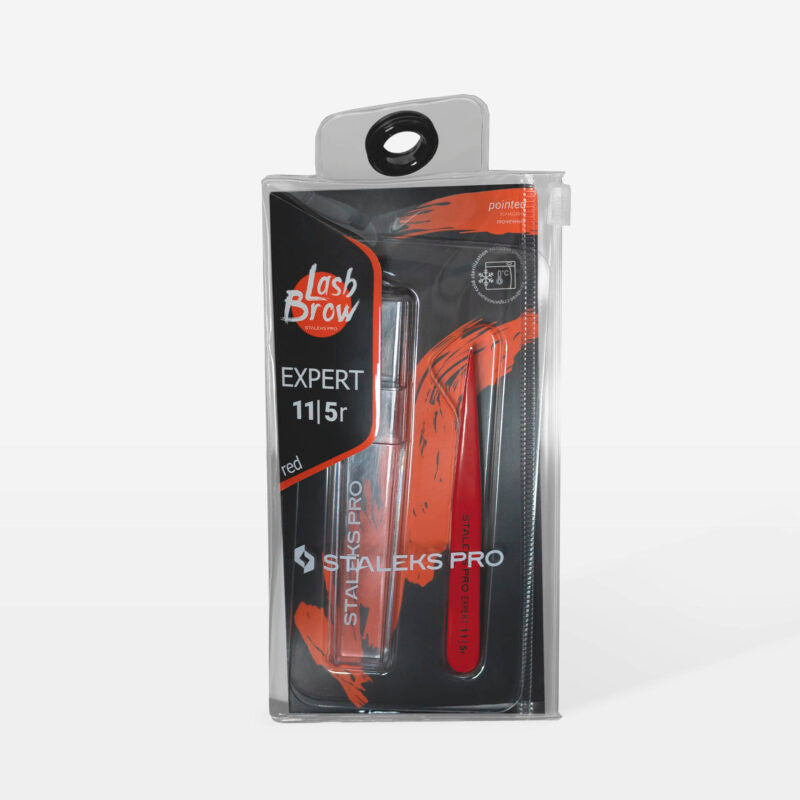 Eyebrow tweezers red EXPERT 11 TYPE 5r (point)