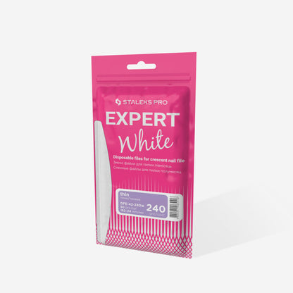 Disposable white files for crescent nail file EXPERT 42 240 grit (50 pcs)