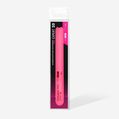 Straight plastic slanted nail file (base) EXPERT 20