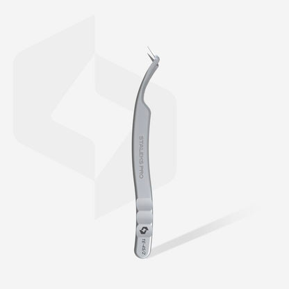 Professional eyelash tweezers with fiber tips EXPERT 45 TYPE 2 (L-shaped, 40′)